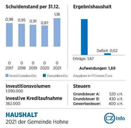 Übersicht Haushalt (Quelle: Cellaesche Zeitung)
